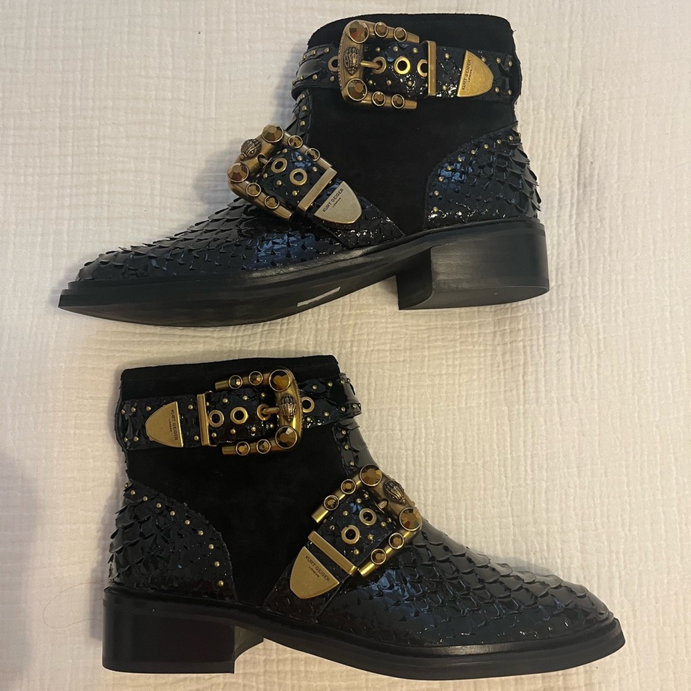 Kurt Geiger Ankle Boots with Ornate Buckles